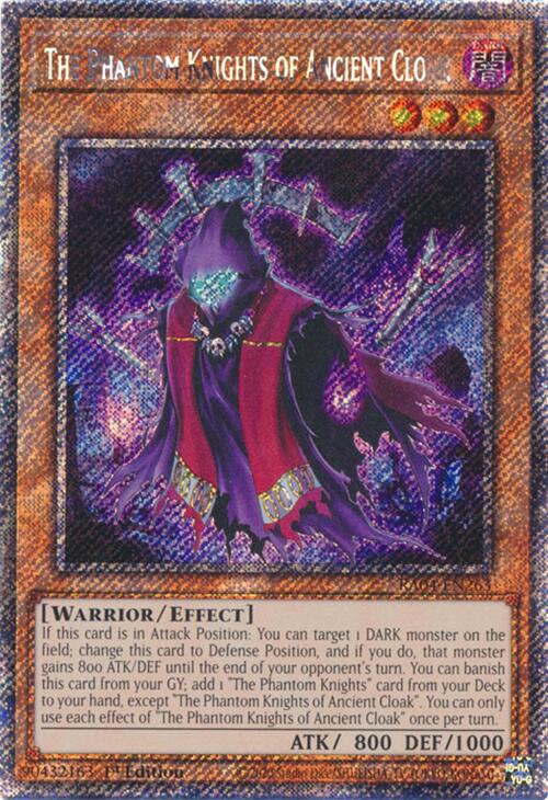 The Phantom Knights of Ancient Cloak [RA04-EN263] Platinum Secret Rare 