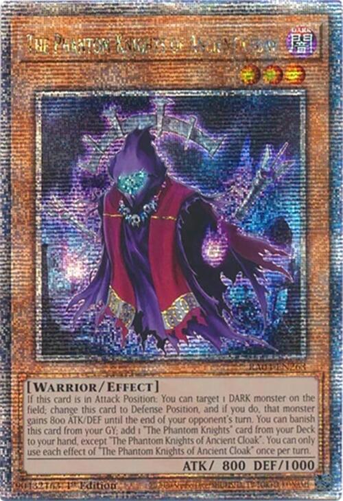 The Phantom Knights of Ancient Cloak [RA04-EN263] Quarter Century Secret Rare 