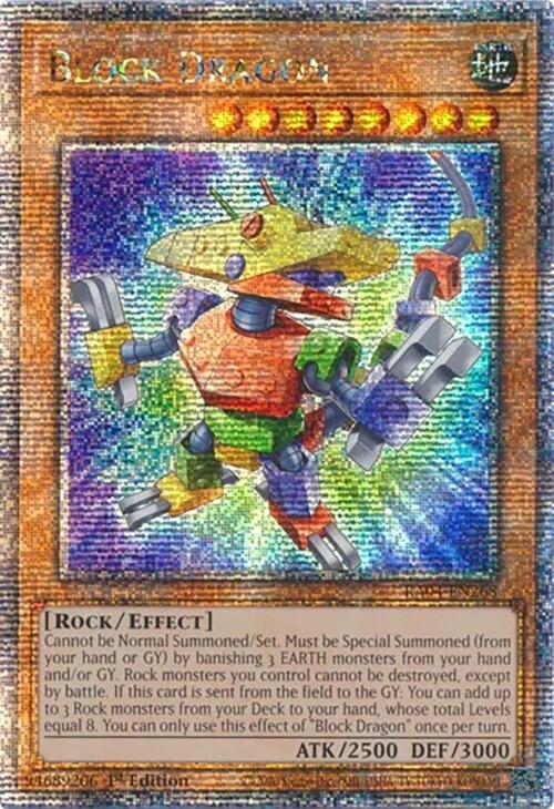 Block Dragon [RA04-EN268] Quarter Century Secret Rare 