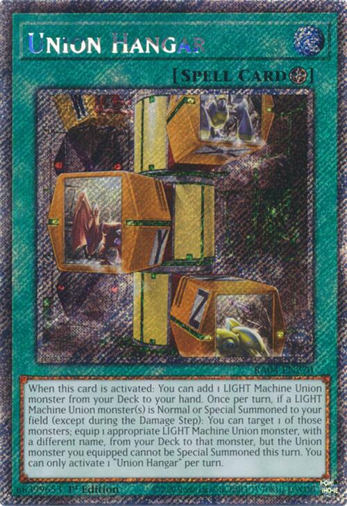 Union Hangar [RA04-EN270] Platinum Secret Rare 