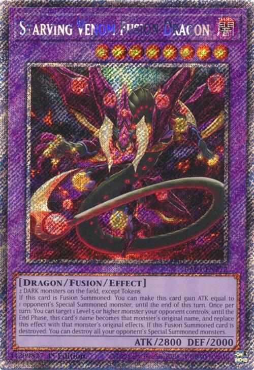Starving Venom Fusion Dragon [RA04-EN272] Platinum Secret Rare 