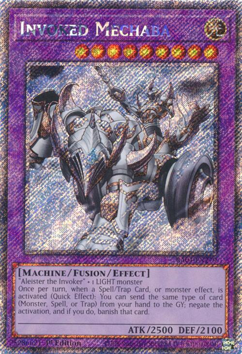 Invoked Mechaba [RA04-EN279] Platinum Secret Rare 