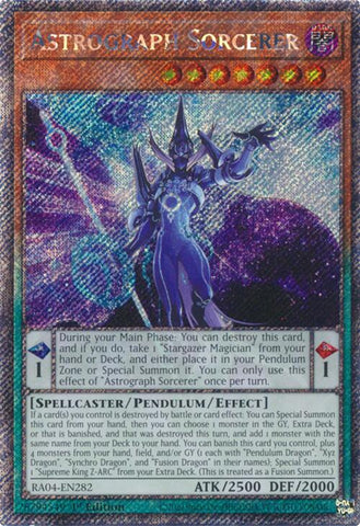 Astrograph Sorcerer [RA04-EN282] Platinum Secret Rare 