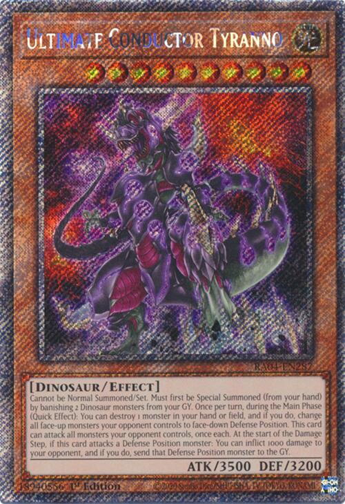 Ultimate Conductor Tyranno [RA04-EN287] Platinum Secret Rare 