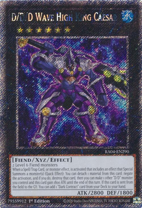 D/D/D Wave High King Caesar [RA04-EN290] Platinum Secret Rare 