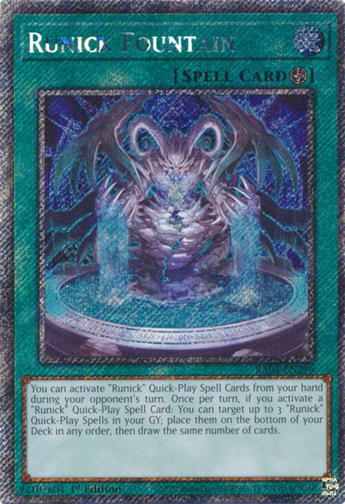 Runick Fountain [RA04-EN296] Platinum Secret Rare 