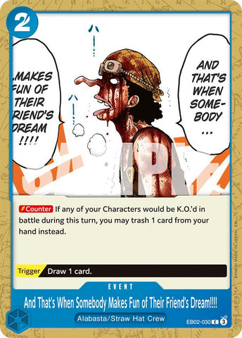 And That's When Somebody Makes Fun of Their Friend's Dream!!!! [Extra Booster: Memorial Collection] 