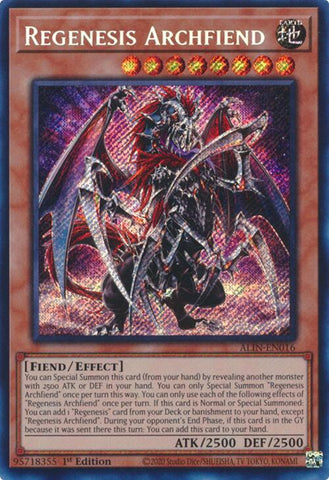 Regenesis Archfiend [ALIN-EN016] Secret Rare 