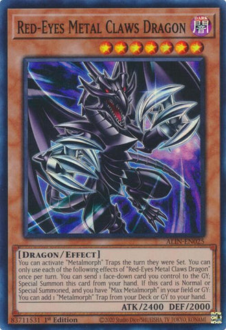 Red-Eyes Metal Claws Dragon [ALIN-EN025] Super Rare 