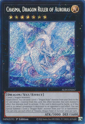 Chasma, Dragon Ruler of Auroras [ALIN-EN047] Secret Rare 