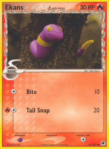 Ekans (47/101) (Delta Species) [EX: Dragon Frontiers] 