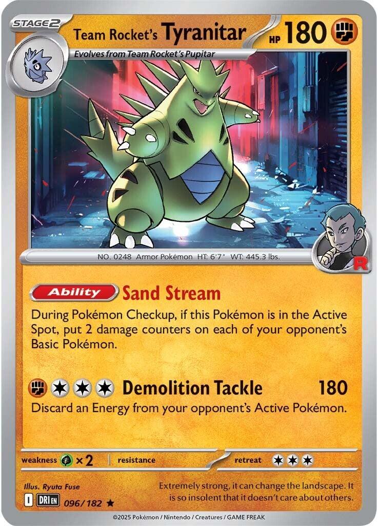 Team Rocket's Tyranitar (096/182) [Scarlet &amp; Violet: Destined Rivals] 