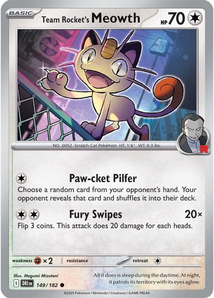 Team Rocket's Meowth (149/182) [Scarlet &amp; Violet: Destined Rivals] 