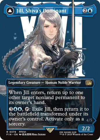 Jill, Shiva's Dominant // Shiva, Warden of Ice (Borderless) [FINAL FANTASY] 