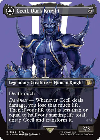 Cecil, Dark Knight // Cecil, Redeemed Paladin (Borderless) (Surge Foil) [FINAL FANTASY] 