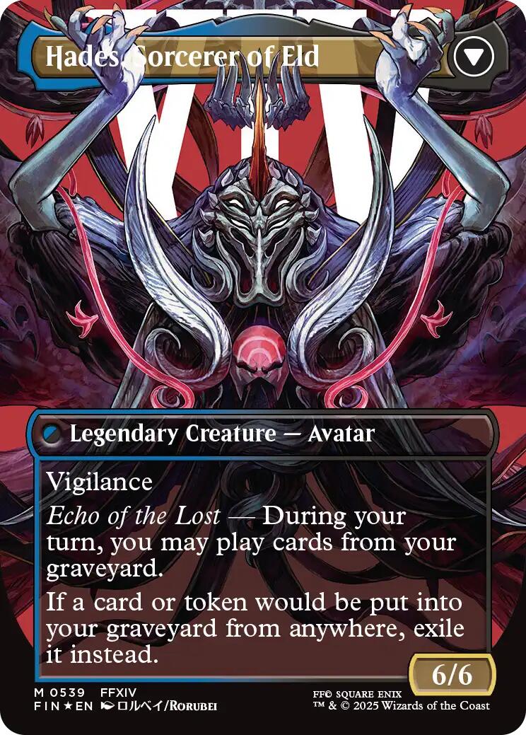 Emet-Selch, Unsundered // Hades, Sorcerer of Eld (Borderless) (Surge Foil) [FINAL FANTASY] 