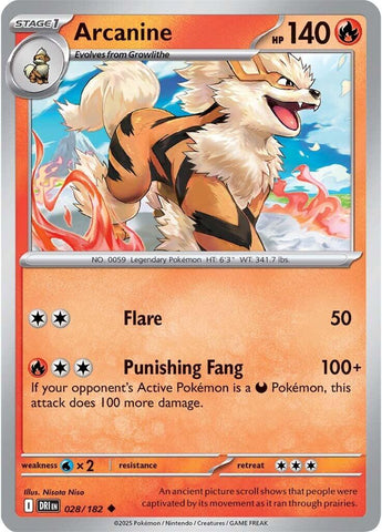 Arcanine (028/182) [Scarlet &amp; Violet: Destined Rivals] 