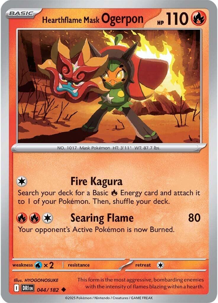 Hearthflame Mask Ogerpon (044/182) [Scarlet &amp; Violet: Destined Rivals] 