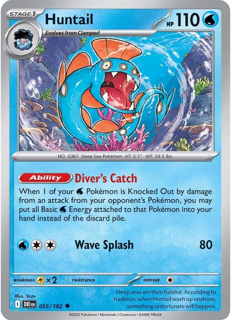 Huntail (055/182) [Scarlet &amp; Violet: Destined Rivals] 