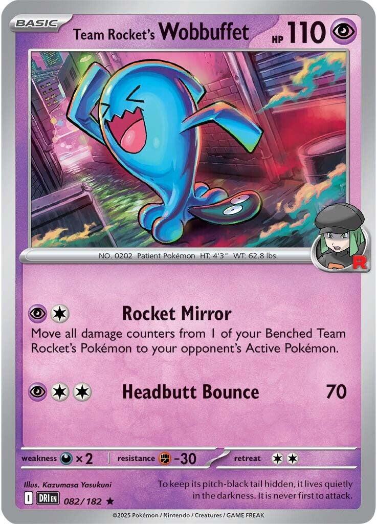 Team Rocket's Wobbuffet (082/182) [Scarlet &amp; Violet: Destined Rivals] 