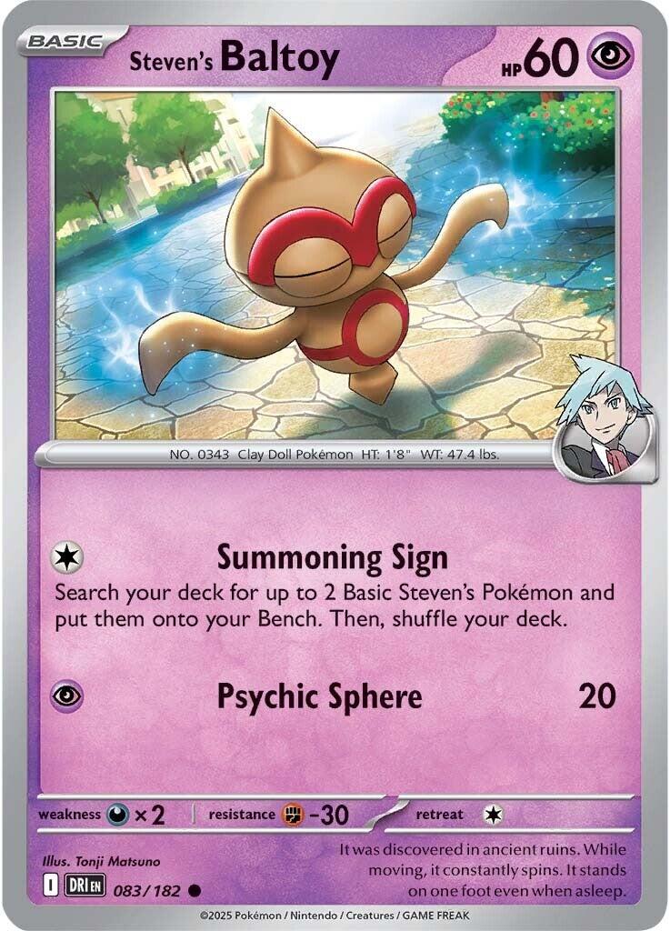 Steven's Baltoy (083/182) [Scarlet &amp; Violet: Destined Rivals] 