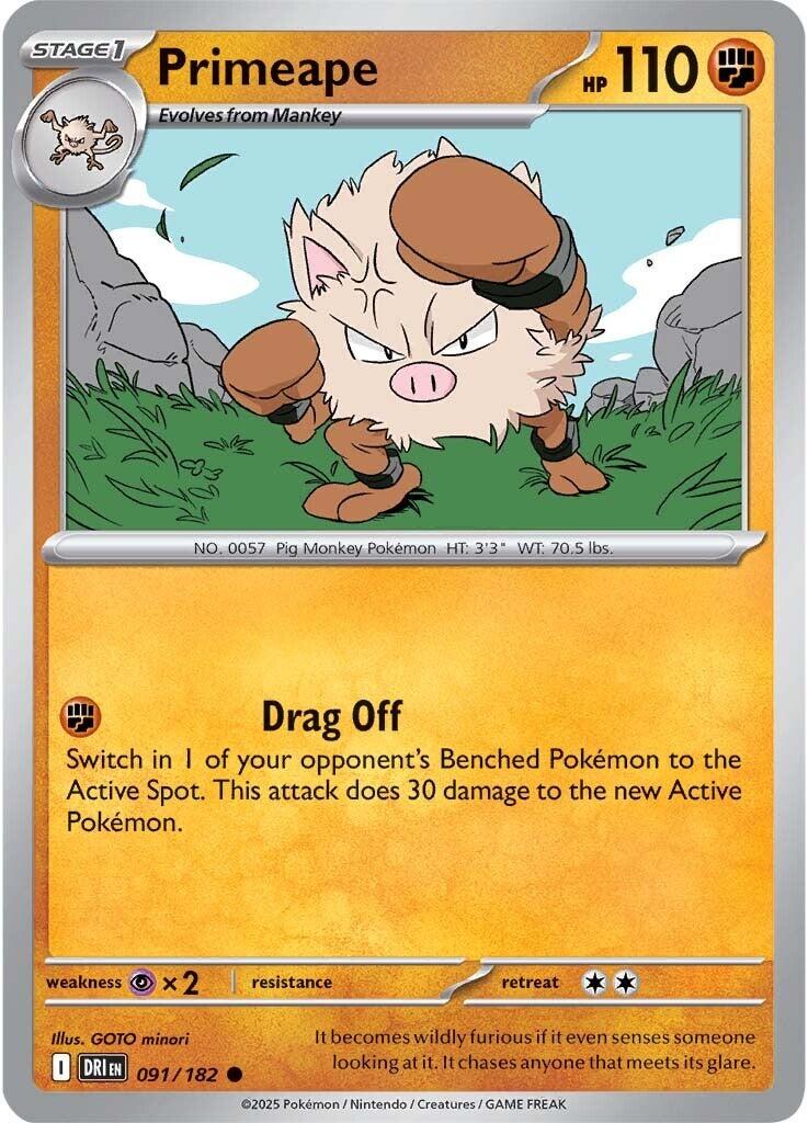 Primeape (091/182) [Scarlet &amp; Violet: Destined Rivals] 