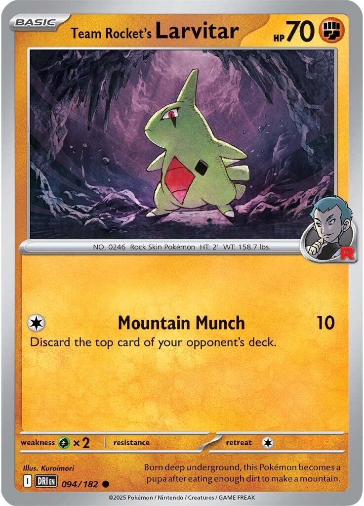 Team Rocket's Larvitar (094/182) [Scarlet &amp; Violet: Destined Rivals] 