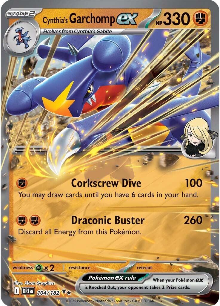 Cynthia's Garchomp ex (104/182) [Scarlet &amp; Violet: Destined Rivals] 