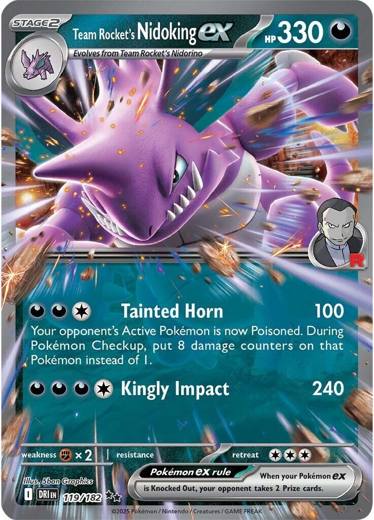 Team Rocket's Nidoking ex (119/182) [Scarlet &amp; Violet: Destined Rivals] 