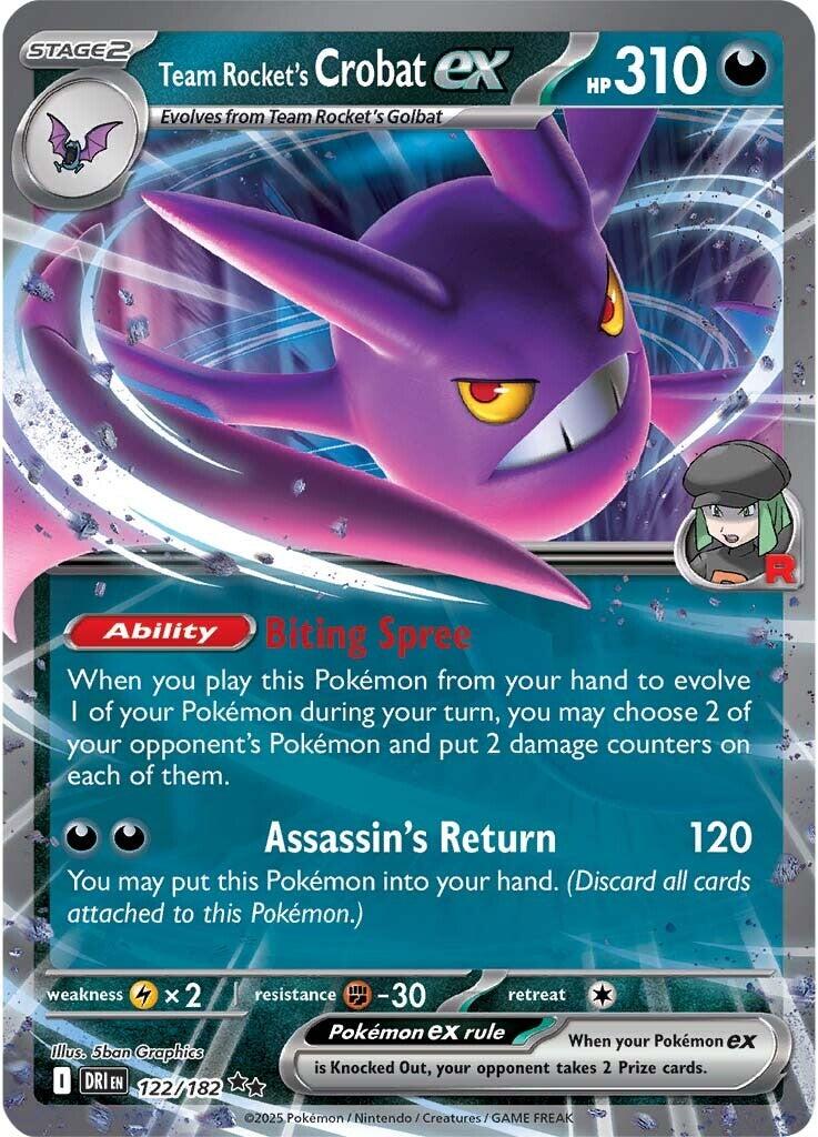 Team Rocket's Crobat ex (122/182) [Scarlet &amp; Violet: Destined Rivals] 