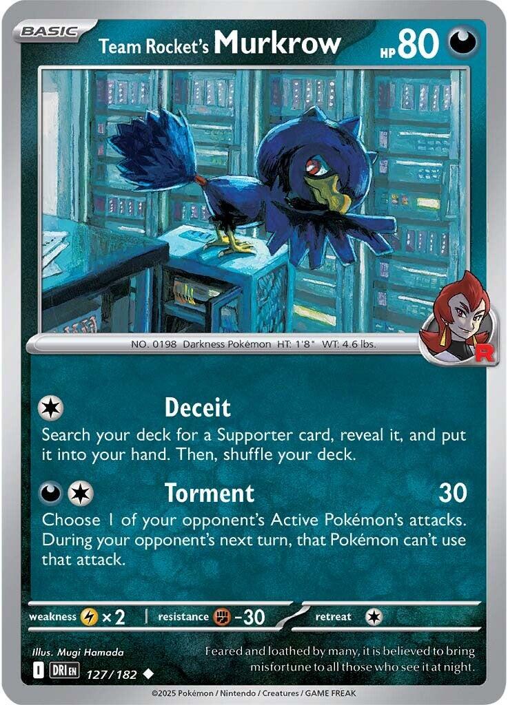 Team Rocket's Murkrow (127/182) [Scarlet &amp; Violet: Destined Rivals] 