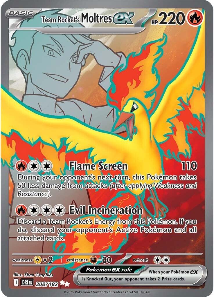 Team Rocket's Moltres ex (208/182) [Scarlet &amp; Violet: Destined Rivals] 