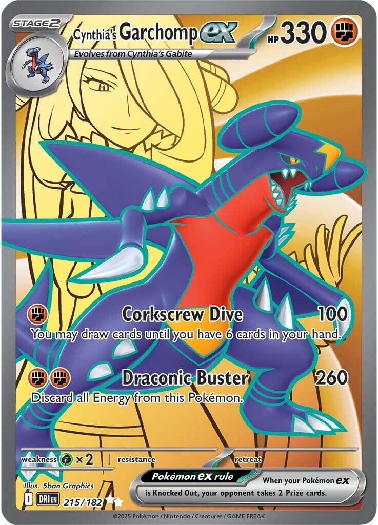 Cynthia's Garchomp ex (215/182) [Scarlet &amp; Violet: Destined Rivals] 