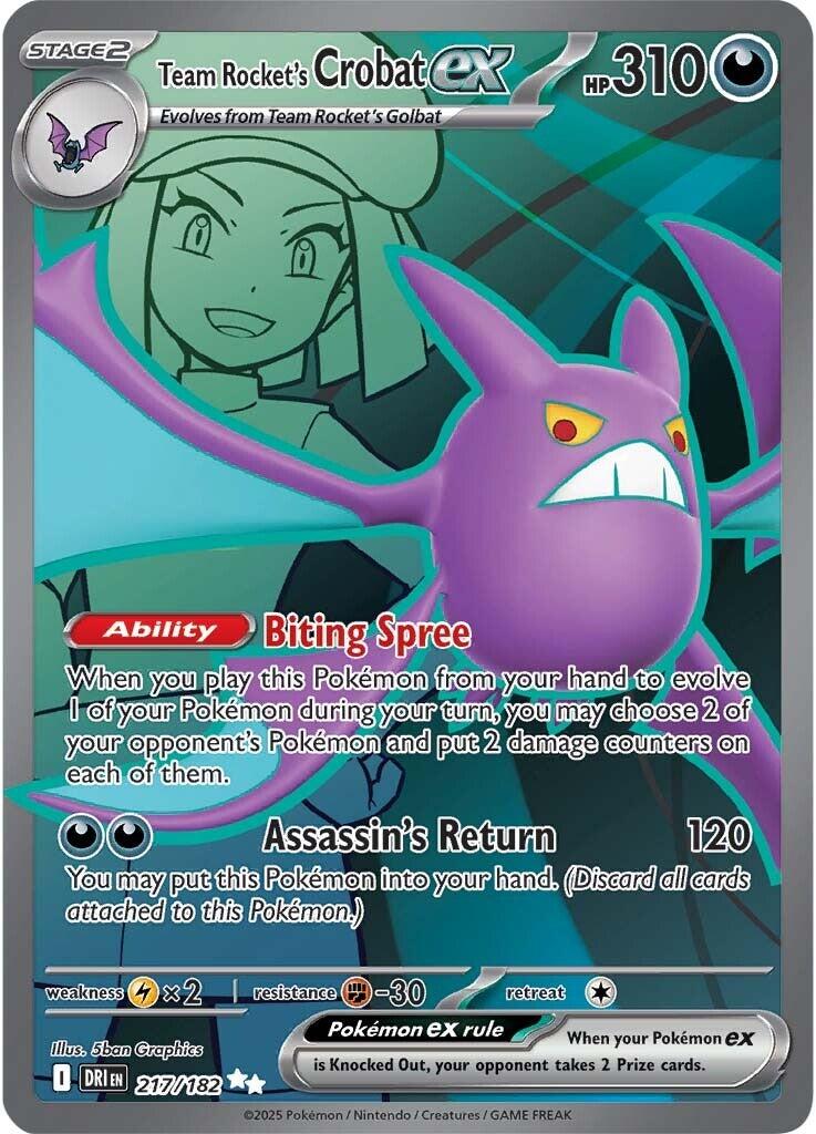 Team Rocket's Crobat ex (217/182) [Scarlet &amp; Violet: Destined Rivals] 