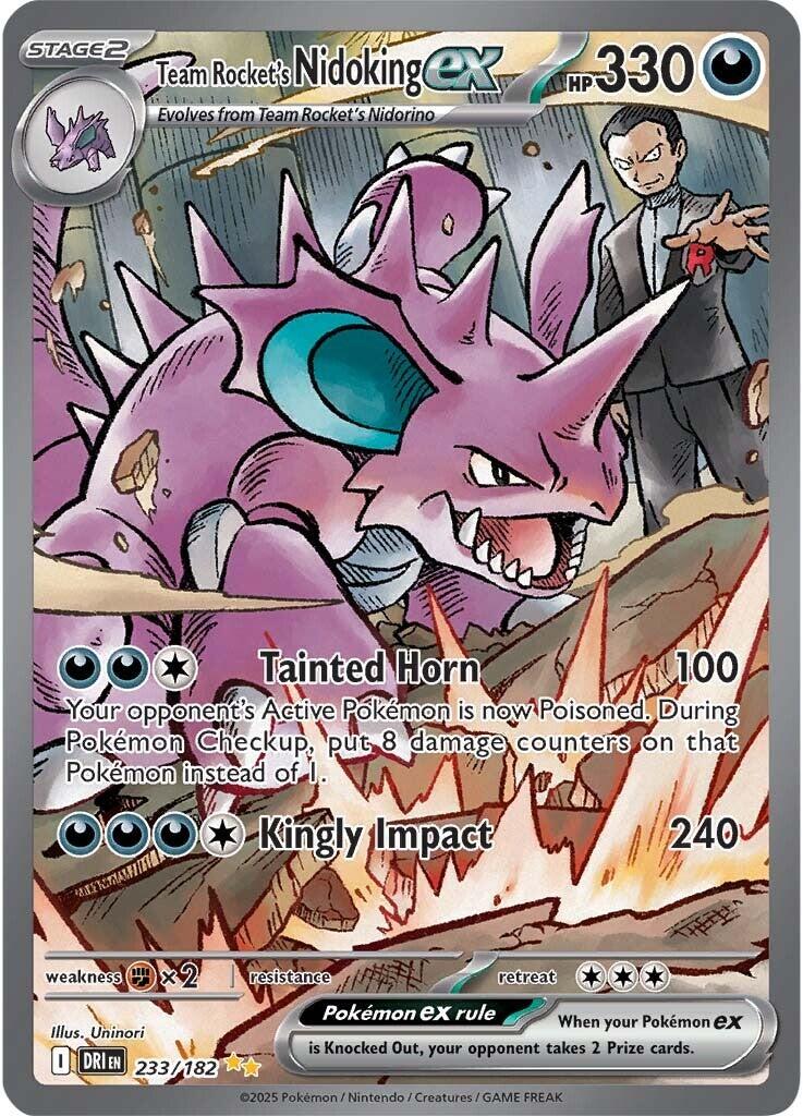 Team Rocket's Nidoking ex (233/182) [Scarlet &amp; Violet: Destined Rivals] 