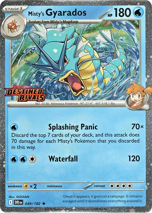 Misty's Gyarados (049/182) (Destined Rivals Stamp) [Scarlet &amp; Violet: Destined Rivals] 