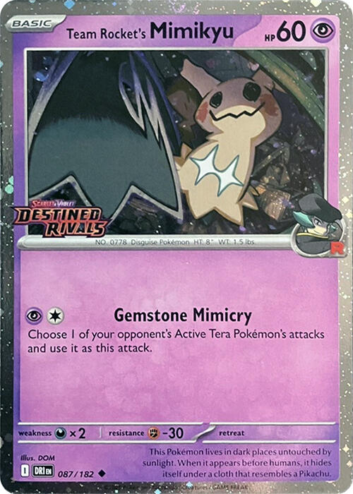 Team Rocket's Mimikyu (087/182) (Destined Rivals Stamp) [Scarlet &amp; Violet: Destined Rivals] 