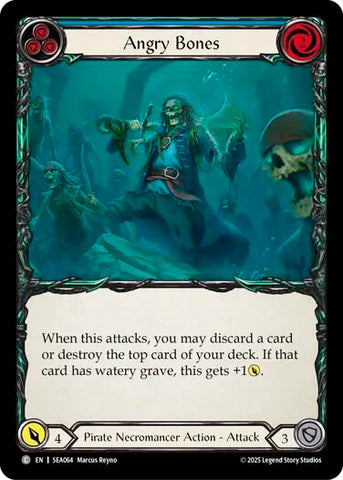 Angry Bones (Blue) [SEA064] (High Seas) Rainbow Foil 