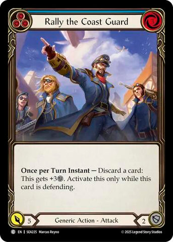 Rally the Coast Guard (Blue) [SEA225] (High Seas) Rainbow Foil 
