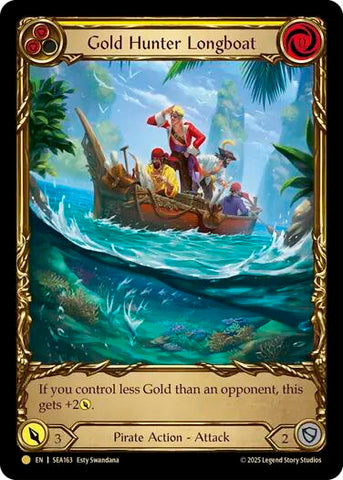 Gold Hunter Longboat (Treasure) [SEA163] (High Seas) Cold Foil 