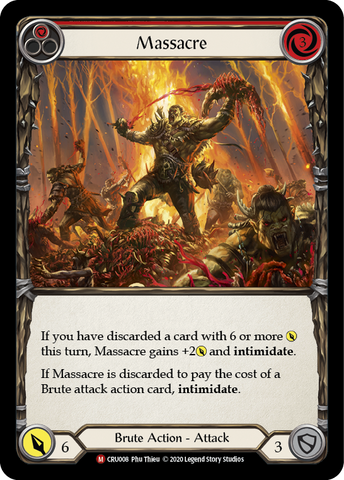 Massacre [CRU008] (Crucible of War) 1st Edition Rainbow Foil 