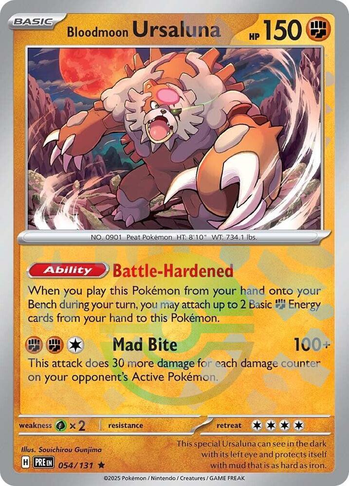 Bloodmoon Ursaluna (054/131) (Poke Ball Pattern) [Scarlet &amp; Violet: Prismatic Evolutions] 