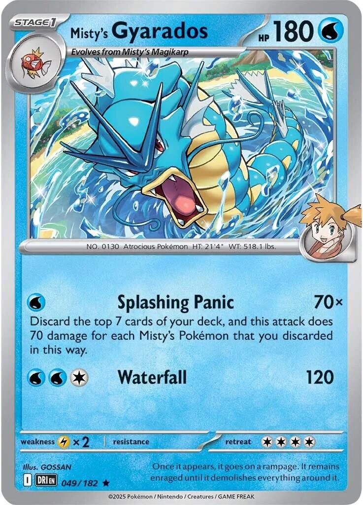 Misty's Gyarados (049/182) (Exclusive Deck) [Scarlet &amp; Violet: Destined Rivals] 