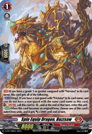 Spin Equip Dragon, Buzzsaw (Foil) (D-PR/788EN) [D Promo Cards] 