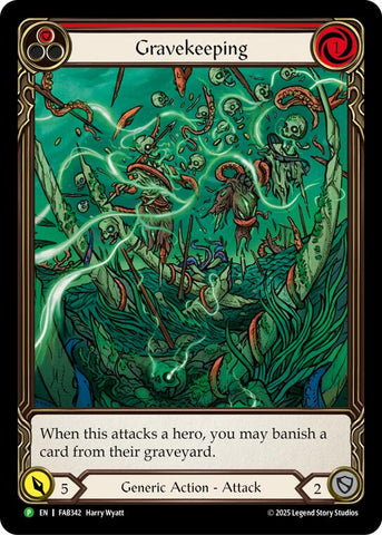 Gravekeeping (Red) [FAB342] (Promo) Rainbow Foil 