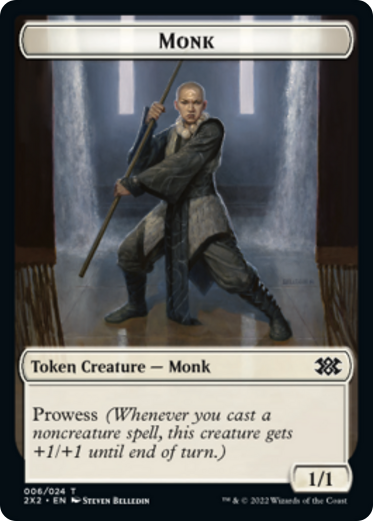 Bear // Monk Double-Sided Token [Double Masters 2022 Tokens] 