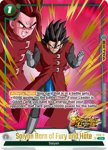 Saiyan Born of Fury and Hate (Bonus Pack Alternate Art) [Starter Deck: Giblet] 