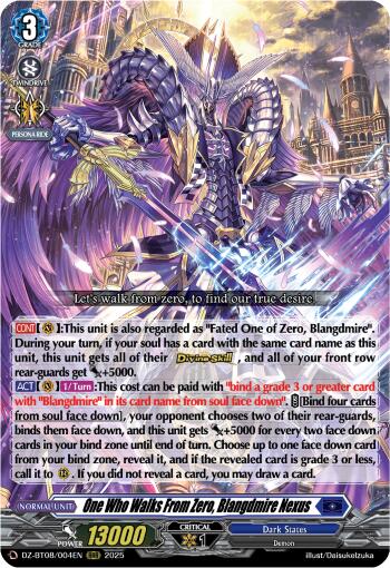 One Who Walks From Zero, Blangdmire Nexus (DZ-BT08/004EN) [DZ-BT08: Knights 0f Rebirth] 