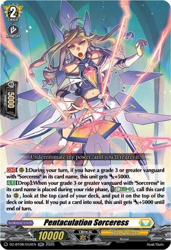 Pentaculation Sorceress (DZ-BT08/034EN) [DZ-BT08: Knights 0f Rebirth] 
