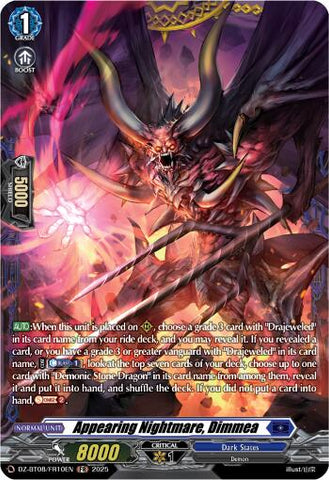 Appearing Nightmare, Dimmea (DZ-BT08/FR10EN) [DZ-BT08: Knights 0f Rebirth] 